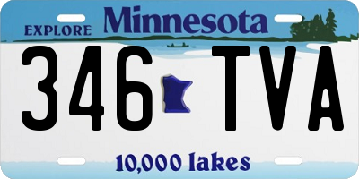 MN license plate 346TVA