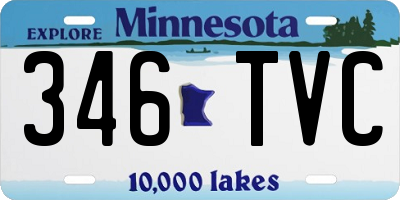 MN license plate 346TVC