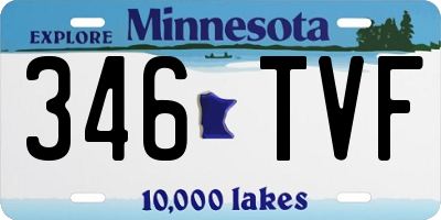 MN license plate 346TVF