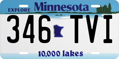 MN license plate 346TVI