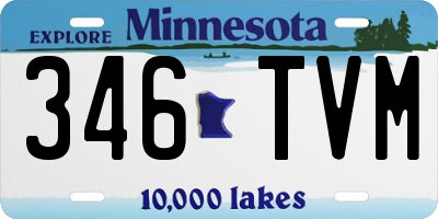 MN license plate 346TVM