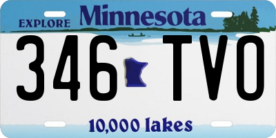 MN license plate 346TVO