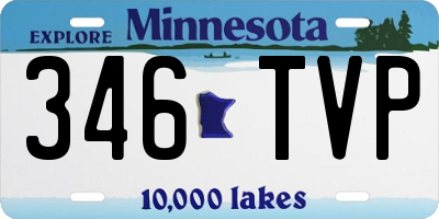 MN license plate 346TVP