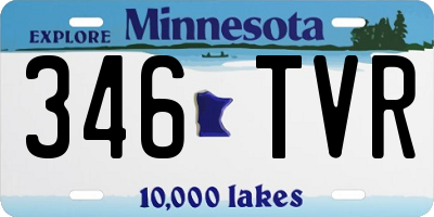 MN license plate 346TVR