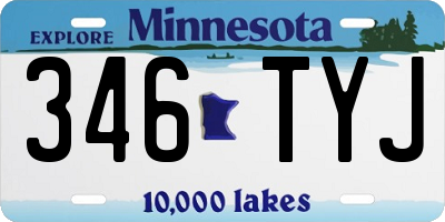 MN license plate 346TYJ