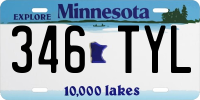 MN license plate 346TYL