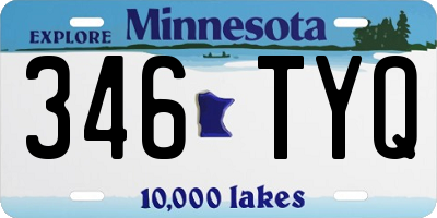 MN license plate 346TYQ