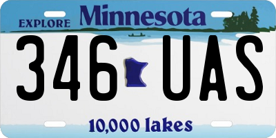 MN license plate 346UAS