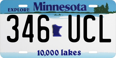 MN license plate 346UCL