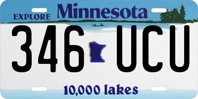 MN license plate 346UCU