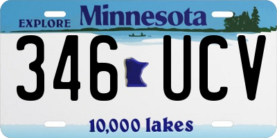 MN license plate 346UCV