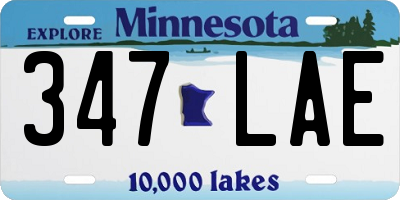 MN license plate 347LAE