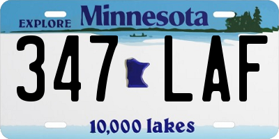 MN license plate 347LAF