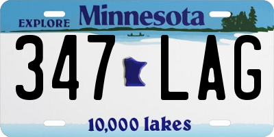 MN license plate 347LAG