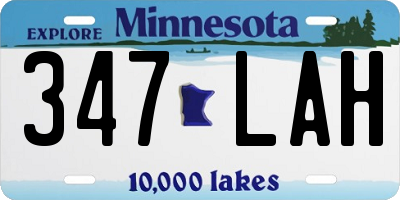 MN license plate 347LAH