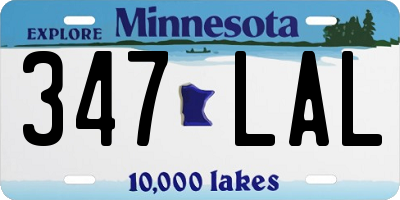 MN license plate 347LAL