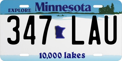 MN license plate 347LAU