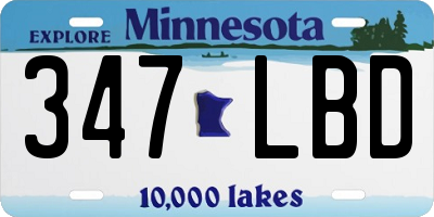 MN license plate 347LBD