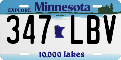 MN license plate 347LBV