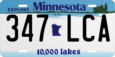 MN license plate 347LCA