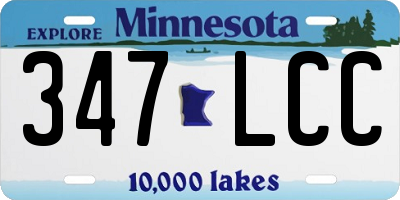 MN license plate 347LCC