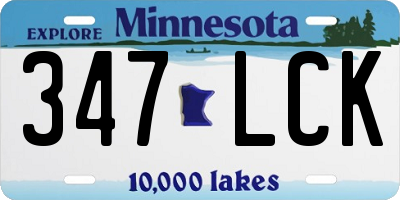 MN license plate 347LCK