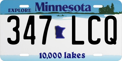 MN license plate 347LCQ