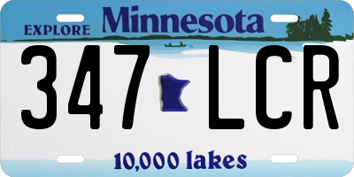 MN license plate 347LCR