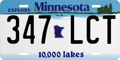 MN license plate 347LCT