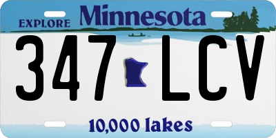 MN license plate 347LCV