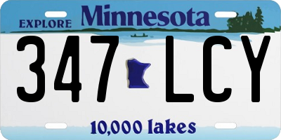 MN license plate 347LCY