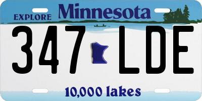 MN license plate 347LDE