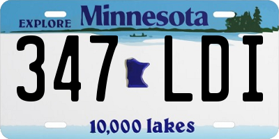 MN license plate 347LDI
