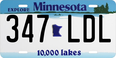 MN license plate 347LDL