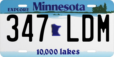 MN license plate 347LDM