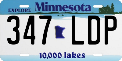 MN license plate 347LDP
