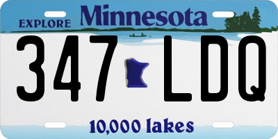 MN license plate 347LDQ