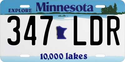 MN license plate 347LDR