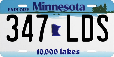 MN license plate 347LDS