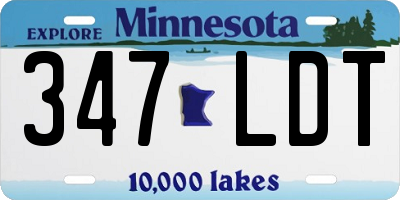 MN license plate 347LDT