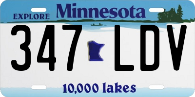MN license plate 347LDV