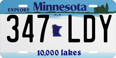 MN license plate 347LDY