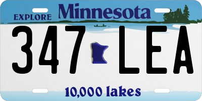 MN license plate 347LEA