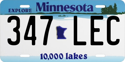 MN license plate 347LEC
