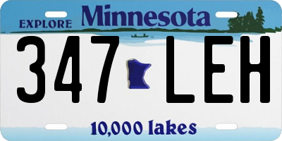 MN license plate 347LEH