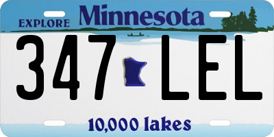 MN license plate 347LEL
