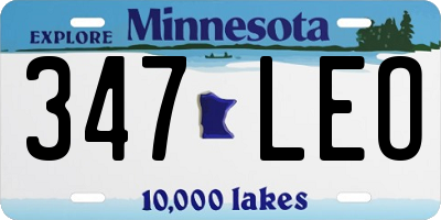MN license plate 347LEO