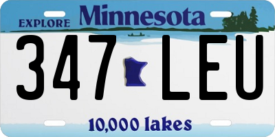 MN license plate 347LEU