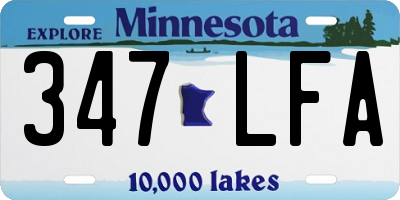 MN license plate 347LFA