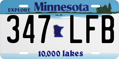 MN license plate 347LFB